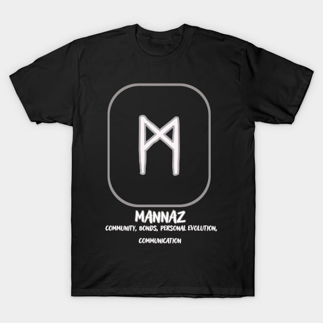 The Nordic rune Mannaz T-Shirt by Skandynavia Cora